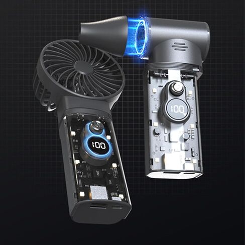 Electric Air Turbo Fan, Compressed Air Duster, 100000RPM 10W Rechargeable Portable Handheld Jet Dry Blower Electric Air Duster with LED Light for Car Keyboard Cleaning in Saudi Arabia