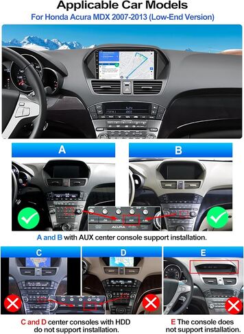 2G+64G Car Radio for Honda Acura MDX 2007-2013 with Wireless CarPlay Android Auto 9" Touch Screen Car Stereo with HD Backup Camera/Android 13 Radio/GPS Navigation/Bluetooth/FM/RDS in Saudi Arabia