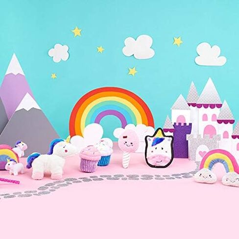 ZippyPaws Squeakie Pattiez - قوس قزح Squeakie Pattiez، لعبة كلب قوس قزح مع أصوات صرير، ألعاب قطيفة للكلاب للمضغ العدواني، ألعاب صيفية للكلاب، إكسسوارات فخر للكلاب بألوان قوس قزح in Kuwait