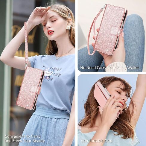 Fingic for iPhone 16 Plus Case,for iPhone 16 Plus Wallet Case for Women Girl[with 9 Card Holder]Marble Rose Gold PU Leather Detachable Wrist Strap Slim Shockproof Flip Case for iPhone 16 Plus,6.7"2024 in Saudi Arabia