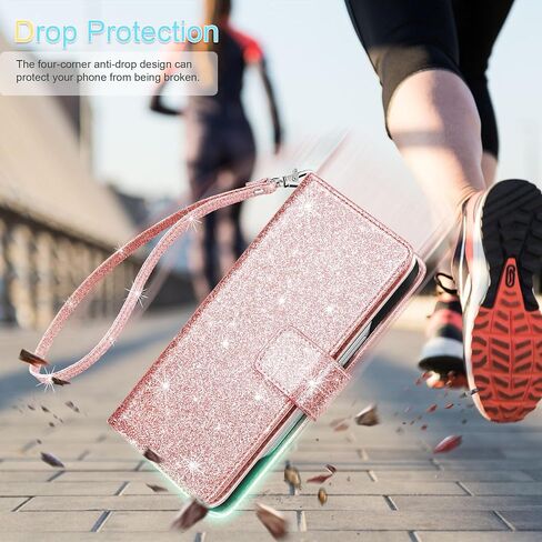Fingic for iPhone 16 Plus Case,for iPhone 16 Plus Wallet Case for Women Girl[with 9 Card Holder]Marble Rose Gold PU Leather Detachable Wrist Strap Slim Shockproof Flip Case for iPhone 16 Plus,6.7"2024 in Saudi Arabia