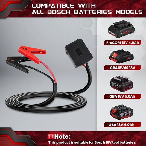 Beaspire Jumper Cables for Jackery 12V 10A Energy Storage Battery/Portable Power Station, Universal Car Charging Adapter 5.9FT 8AWG Cable Power Tool Line with Carry Bag Included in Saudi Arabia