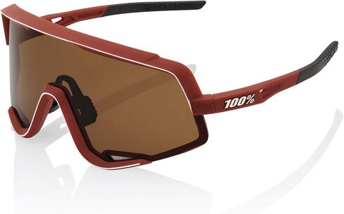 100% Glendale Sport Performance Cycling Sunglasses (SOFT TACT OXYFIRE WHITE - Persimmon Lens) in Saudi Arabia