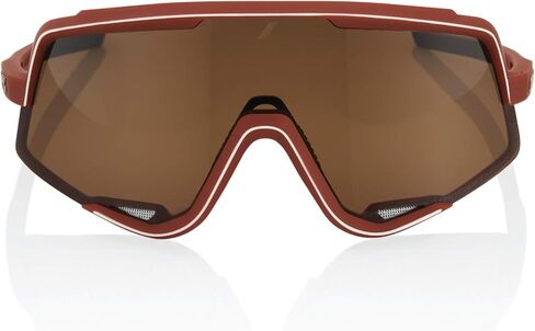 100% Glendale Sport Performance Cycling Sunglasses (SOFT TACT OXYFIRE WHITE - Persimmon Lens) in Saudi Arabia