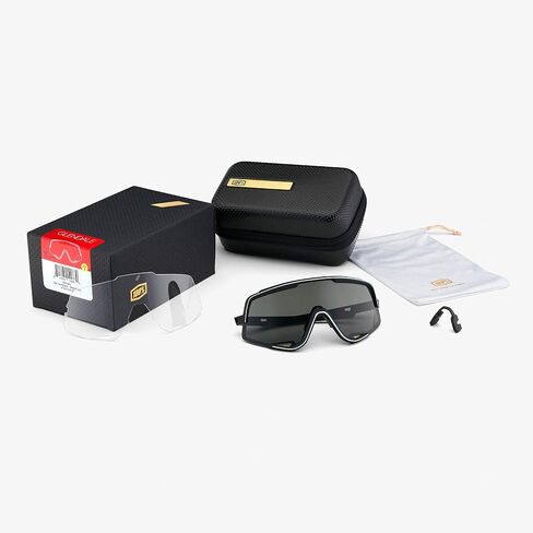 100% Glendale Sport Performance Cycling Sunglasses (SOFT TACT OXYFIRE WHITE - Persimmon Lens) in Saudi Arabia