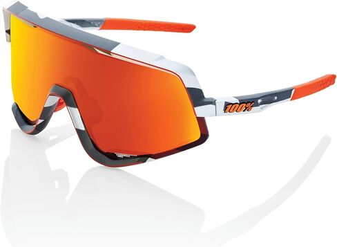 100% Glendale Sport Performance Cycling Sunglasses (SOFT TACT OXYFIRE WHITE - Persimmon Lens) in Saudi Arabia