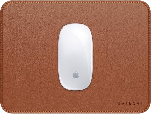 Satechi Vegan-Leather Mouse Pad - Ergonomic Mouse Pad, Reversible, Scratch and Water Resistant, Easy to Clean - Desk Mouse Pad for Office and Home, 9.8" x 7.5" x 0.14" – Brown in Saudi Arabia