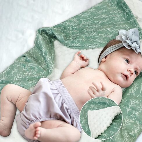 Baby Girls Blanket, Ultra Soft Mink Baby Blankets for Newborn with Double Layer, Dotted Backing, Multicolor Printed Receiving Crib Blanket, 30 x 40 Inches (Stylish Floral) in Saudi Arabia