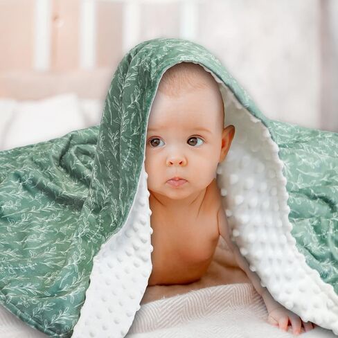 Baby Girls Blanket, Ultra Soft Mink Baby Blankets for Newborn with Double Layer, Dotted Backing, Multicolor Printed Receiving Crib Blanket, 30 x 40 Inches (Stylish Floral) in Saudi Arabia