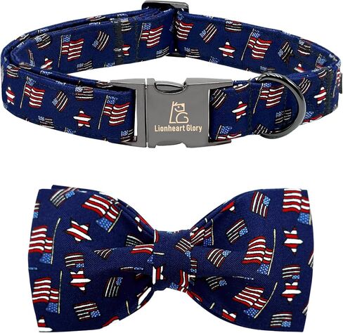 Lionheart glory Dog Collar, Blue Dog Bow Collar Boy Dog Collars with Bow Adjustable Dinosaur Bowtie Collar for Large Dogs Pet Gift in Kuwait