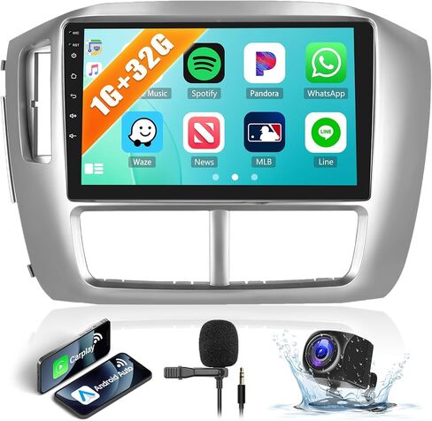 1G+32G Android 13 ستيريو سيارة لهوندا بايلوت 2006-2008 مع Carplay لاسلكي Android Auto 9 بوصة شاشة لمس راديو السيارة مع نظام تحديد المواقع والملاحة HiFi WiFi Bluetooth FM/RDS وحدة رأس راديو مع كاميرا احتياطية in Saudi Arabia
