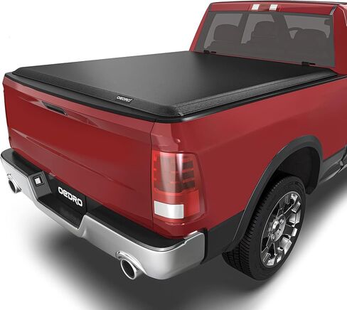 OEDRO Soft Tri-Fold Truck Bed Tonneau Cover Fits for Dodge Ram 1500 (Inclu. Classic & New) 2002-2024, Fits for Dodge Ram 2500 3500 2003-2024, Fleetside 6.4 Ft Bed w/o Ram Box in Saudi Arabia