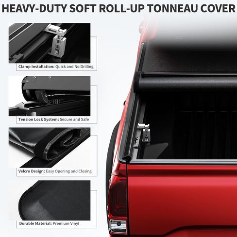 OEDRO Soft Tri-Fold Truck Bed Tonneau Cover Fits for Dodge Ram 1500 (Inclu. Classic & New) 2002-2024, Fits for Dodge Ram 2500 3500 2003-2024, Fleetside 6.4 Ft Bed w/o Ram Box in Saudi Arabia