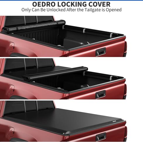OEDRO Soft Tri-Fold Truck Bed Tonneau Cover Fits for Dodge Ram 1500 (Inclu. Classic & New) 2002-2024, Fits for Dodge Ram 2500 3500 2003-2024, Fleetside 6.4 Ft Bed w/o Ram Box in Saudi Arabia