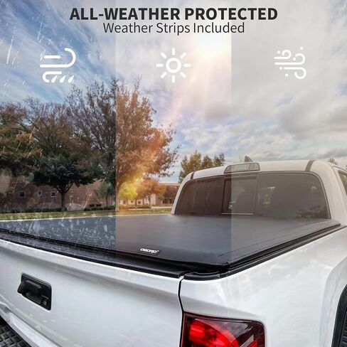 OEDRO Soft Tri-Fold Truck Bed Tonneau Cover Fits for Dodge Ram 1500 (Inclu. Classic & New) 2002-2024, Fits for Dodge Ram 2500 3500 2003-2024, Fleetside 6.4 Ft Bed w/o Ram Box in Saudi Arabia