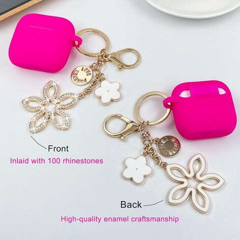 Compatible with AirPods 4 Case Cover, Silicone Protective Case for Airpod 4 with Girl Bling Keychain, Case Cover for Apple AirPods 4th Generation Wireless Earbuds with Cleaner Kit (Black) in Saudi Arabia
