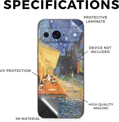 Glossy Glitter Laptop Skin Compatible with Pixel 9 - Whimsical - Premium 3M Vinyl Protective Wrap Decal Cover - Easy to Apply | Crafted in The USA by MightySkins in Saudi Arabia