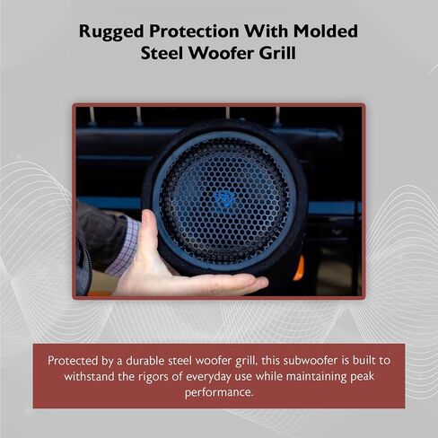 Rockville RTB80A 8" 400 Watt Powered Subwoofer Bass Tube + MP3 Input , Black in Saudi Arabia