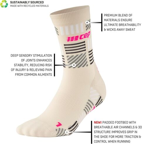 CEP The Run Limited Edition Mid Cut Compression Socks for Men - Design Performance Crew Socks in Saudi Arabia