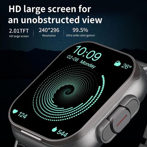 Earbuds Sport Watch Smart Watch, HD Touch Screen, Call, Fitness Tracker, Remote Camera Control, 2 in 1 Smart Watch with Earbuds, iOS Compatible (Silver) in Saudi Arabia