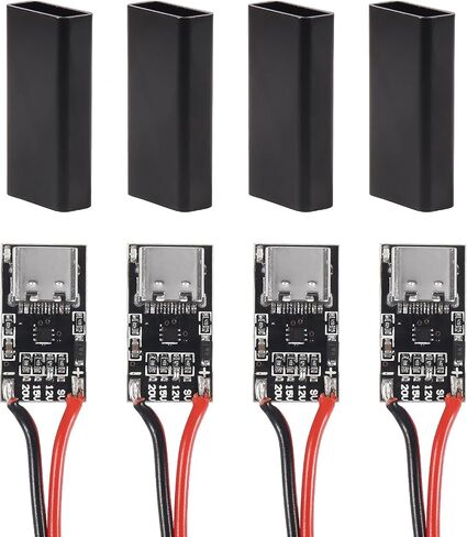 Alinan 4pcs Type-C PD3.0 QC Trigger Board مع حافظة، USB-C أنثى مدخل PD 9V 12V 15V 20V 5A قابل للتعديل الجهد وحدة الطاقة تهمة سريعة in Saudi Arabia