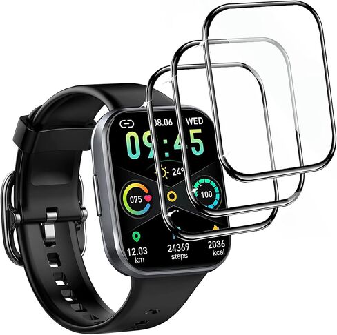 Compatible for MOLOCY Smart Watch Screen Protector, [3 Pack] Full Coverage TPU Clear Film Compatible with Nerunsa Q23/Dbasne Q23/Jugeman Q23 1.69"/MOLOCY Q23 1.69 Smart Watch (3 pack) in Saudi Arabia