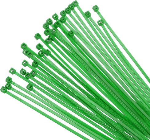 MECCANIXITY 100PCS Cable Zip Ties 10 Inch, Self-Locking Nylon Wire Ties Heavy Duty with 30 LBS Tensile Strength for Indoor and Outdoor, Green in Saudi Arabia