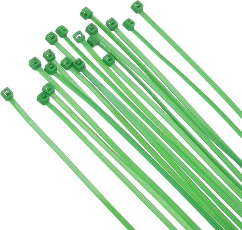 MECCANIXITY 100PCS Cable Zip Ties 10 Inch, Self-Locking Nylon Wire Ties Heavy Duty with 30 LBS Tensile Strength for Indoor and Outdoor, Green in Saudi Arabia