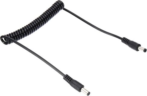 PATIKIL 5Ft 5.5mm x 2.1mm Male to Male DC Power Cable, Wire Adapter Coiled Extension Cable Cord for LED Strip DVR Router Surveillance Camera in Saudi Arabia