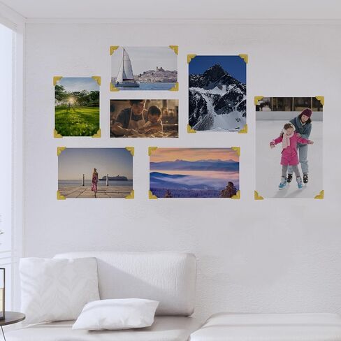 240 Pieces Photo Corners Self Adhesive Photo Corner Stickers, Picture Mounting Corners Acid Free Photo Corner for DIY Scrapbook, Album, Picture Frames, Journal Supplies (Gold) in Saudi Arabia