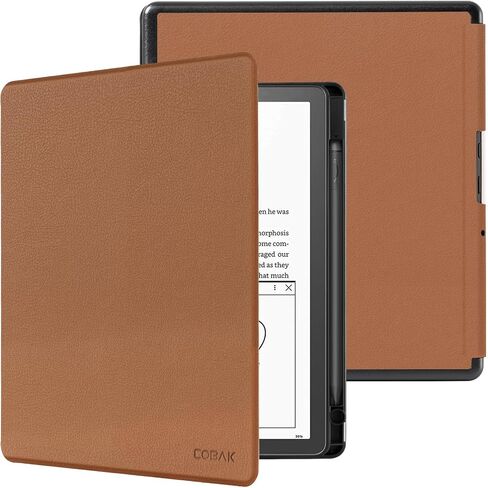 CoBak Case for Kindle Scribe - All New PU Leather Cover with Auto Sleep Wake Feature for Kindle Scribe 10.2" 2022 Released with Pen Holder in Saudi Arabia