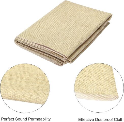 uxcell Pale Yellow Speaker Mesh Grill Cloth (not Cane Webbing) Stereo Box Fabric Dustproof Cloth 100cm x 150cm 39 inches x 59 inches in Saudi Arabia