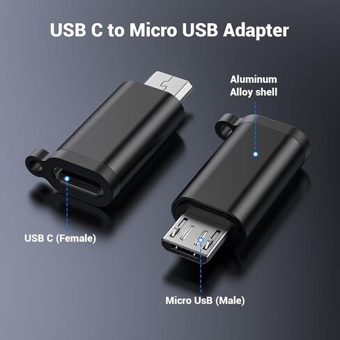 محول USB صغير ذكر إلى Micro USB أنثى، USB أنثى إلى USB صغير 2.0 ذكر موصل تحويل يدعم الشحن ونقل البيانات متوافق مع الكاميرا الرقمية/مشغل MP3/القرص الصلب المحمول/كاميرا داش (5 عبوات) in Saudi Arabia