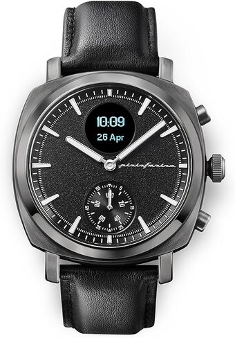 pininfarina Senso Hybrid Smartwatch - an Analogue Watch with Digital Display, Tracks Heart Rate, Steps, Calories, Sleep, Fitness - Compass & Connected GPS Tracking in Saudi Arabia