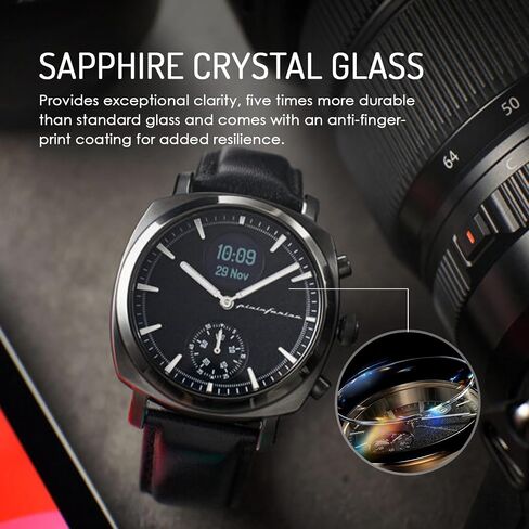 pininfarina Senso Hybrid Smartwatch - an Analogue Watch with Digital Display, Tracks Heart Rate, Steps, Calories, Sleep, Fitness - Compass & Connected GPS Tracking in Saudi Arabia
