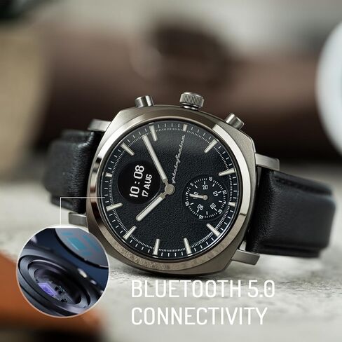 pininfarina Senso Hybrid Smartwatch - an Analogue Watch with Digital Display, Tracks Heart Rate, Steps, Calories, Sleep, Fitness - Compass & Connected GPS Tracking in Saudi Arabia