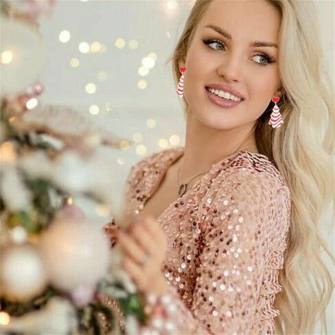 Cute AcrylicChristmas Earrings for Women | Cute Christmas Tree Cake Shape Earring, Holiday Gifts for Women | Christmas Decorations Clearance in Kuwait