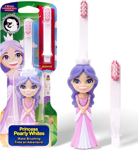 Toothbrush Toys Kids Toothbrush 2-10 Year Old - Captain Cavity Superhero for Kids | Soft Bristles - Gentle on Gums | Large Handle – Easy Grip for Small Hands | Bonus Replaceable Brush Head in Saudi Arabia