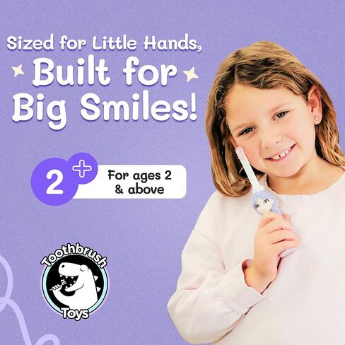 Toothbrush Toys Kids Toothbrush 2-10 Year Old - Captain Cavity Superhero for Kids | Soft Bristles - Gentle on Gums | Large Handle – Easy Grip for Small Hands | Bonus Replaceable Brush Head in Saudi Arabia