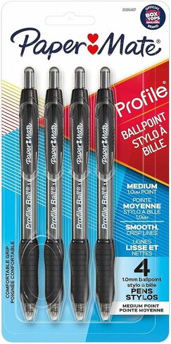 Paper Mate Profile Retractable Ballpoint Pen, 4/Pack in Saudi Arabia