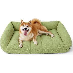 Lesure Orthopedic Dog Bed Sofa for Large Dogs, Waterproof Dog Couch with Removable Washable Cover, Cute Aesthetic Pet Sofa Couch with Egg Crate Foam(35" x 25" x 10.5", Green)
