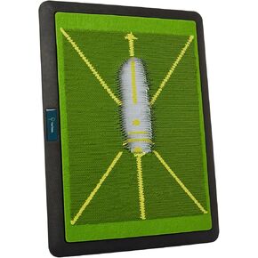 TeeTime Golf Practice Mat - Patent Pending - Versatile Swing Trainer with Interchangeable Surfaces, Dual-Tone Sequin Design - Ideal for Indoor/Outdoor Golf Training - Includes Carry Clip