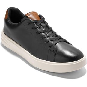 Cole Haan Men's Grand+ Court Sneakers, Black/Ivory, 8