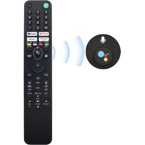 RMF-TX520U for Sony TV Remote, Replacement for Sony Remote Control for Smart TV with Voice Command, RMF-TX520U for Sony Bravia 2019-2023 XBR/KD/XR Series, X80J, X85J, A80J etc, 1 Year Full Warranty