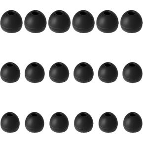 30 Pcs Soft Silicone Replacement Earbud Tips Earbud Covers Fit for in-Ear Headphones Earbud Inner Hole 4.5 mm Reusable Removable and Replaceable Black Replacement Earbud Tips