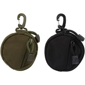 2PCS Small Coin Purse Molle Bag, Waist Belt Bag Wallet Pouch Purse Phone Case Earbuds Bag with Zipper, Universal Bags EDC Pouch