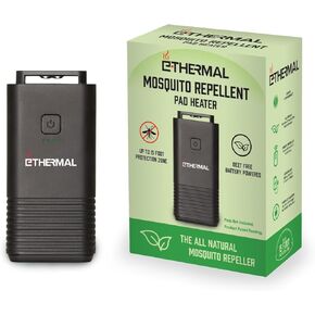 E-Thermal Mosquito Repeller - Uses All Natural, Deet Free Pads - Rechargeable Battery - No Butane - Very Effective with Up to 15 Feet of Protection - The All Natural Bug Spray Alternative