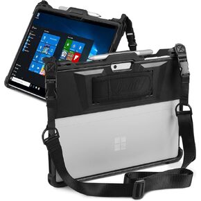 Microsoft Surface Pro 11/10/9 Case with Hand & Shoulder Strap, Pen Holder, Compatible with Type Cover Keyboard Rugged Protective Cover