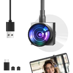 كاميرا ويب بدقة 1080 بكسل بدقة FHD، كاميرا مركزية للتركيز التلقائي مع ميكروفون مانع للضوضاء، كاميرا ويب مثبتة على الشاشة الوسطى للكمبيوتر/الكمبيوتر المحمول، توصيل وتشغيل كاميرا ويب USB للتكبير/الفرق/البث in Kuwait