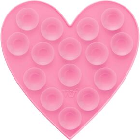 Wildflower Cases - Pink Heart Stickeez, Compatible with Apple iPhones | Mount Trendy Cute Viral - Durable, Easy to Attach, Lightweight, Reusable, Double-Sided Suction, Women-Owned Small Business